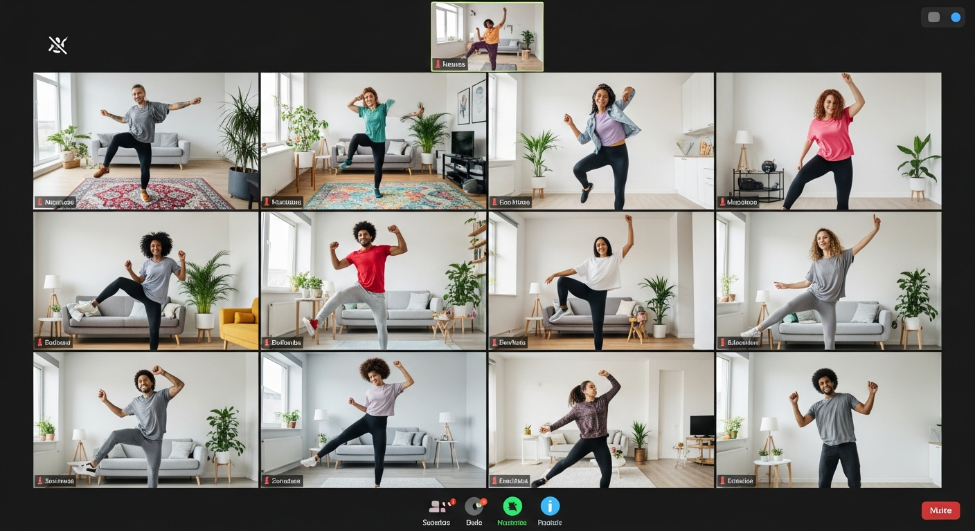 Групповая онлайн-танцевальная сессия