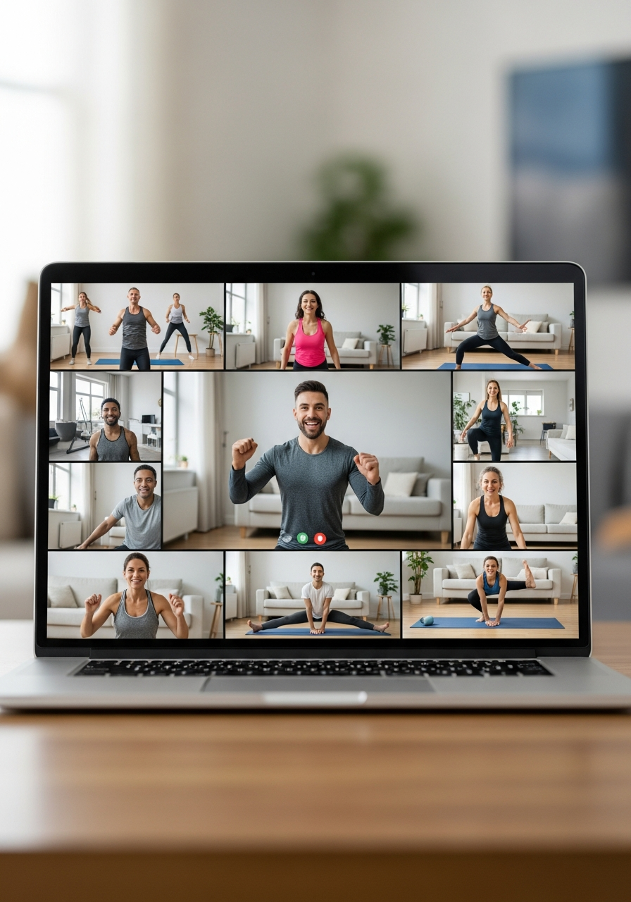 Онлайн групповая фитнес-сессия