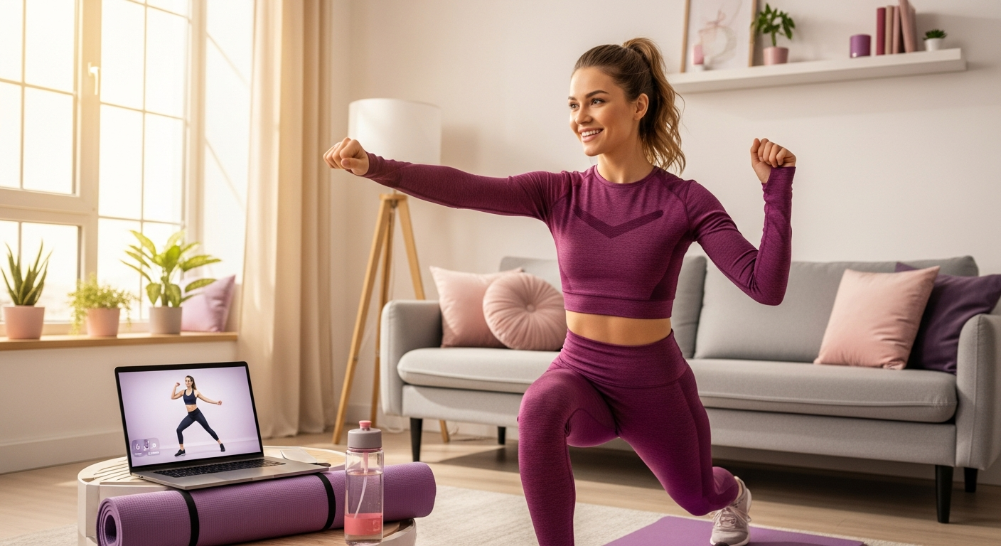 Баннер онлайн фитнес-классов Moveora