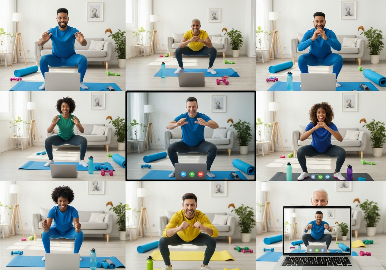 Живой онлайн фитнес-класс